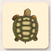 Schöne Turtle auf Light Champagne Beige Getränkeuntersetzer (Vorderseite)