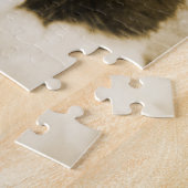 Schöne Tuxedo Katze mit Rote Rose auf Sepia Puzzle (Seite)