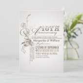 schöne Typografie Einladungen zum 10. Jubiläum (Stehend Vorderseite)