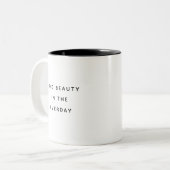 Schöne Typografie Moderne Zweifarbig Tasse (Vorderseite Links)