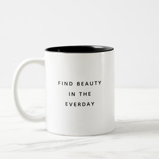 Schöne Typografie Moderne Zweifarbig Tasse (Links)