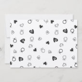 Schöne Typografie Niedlich Moderne Engagement Part Einladung (Rückseite)