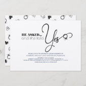 Schöne Typografie Niedlich Moderne Engagement Part Einladung (Vorne/Hinten)