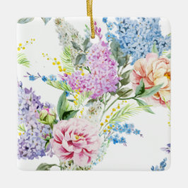 Schöne u. elegante handgemalte | Verzierung Keramikornament