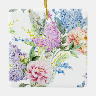 Schöne u. elegante handgemalte   Verzierung Keramikornament