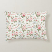 Schöne überall in Rosa Rose Name Dekokissen (Vorderseite)