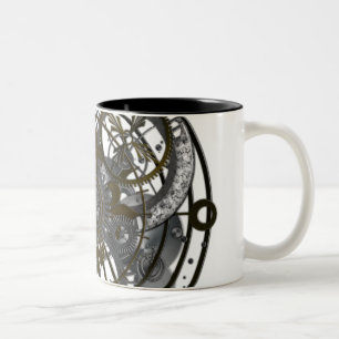Schöne Uhrzahnräder Zweifarbige Tasse