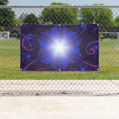 Schöne ultraviolette Fraktalnightshade-Blume Banner (Insitu)