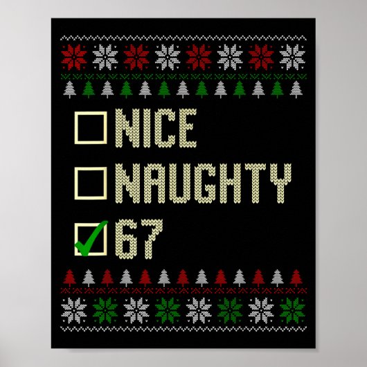 Schöne Unartige 67 Lustige Hässliche Pullover Slan Poster (Vorne)