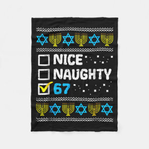 Schöne Unartige 67 Sechs Sieben Hässlicher Hanukka Fleecedecke