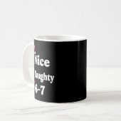 Schöne Unartige 6 7 Meme 6 7 Weihnachten Sechs Sie Kaffeetasse (Vorderseite Links)