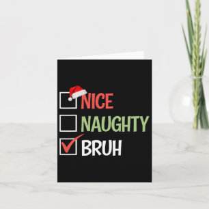 Schöne Unartige Bruder Liste Weihnachtsmann Hüte G Karte