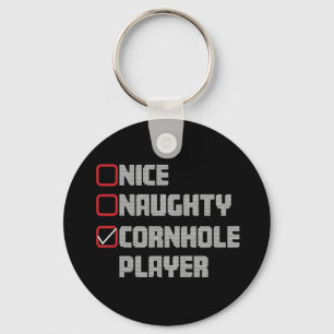 Schöne Unartige Cornhole-Spielerliste Hässliches W Schlüsselanhänger