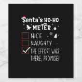 Schöne Unartige Der War Da Versprechen Weihnachten Weinetikett (Einzelnes Label)