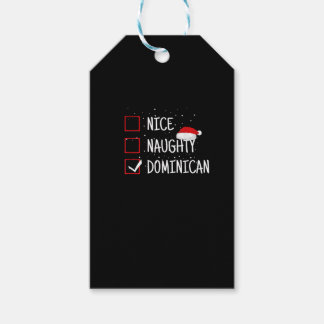 Schöne unartige dominikanische Weihnachtsliste Geschenkanhänger