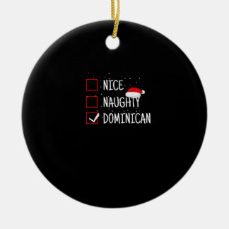 Schöne unartige dominikanische Weihnachtsliste Keramik Ornament