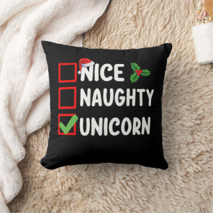 Schöne Unartige Einhorn Weihnachtsliste Ferien Kissen