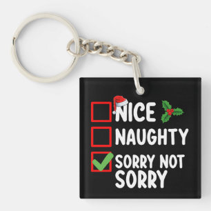 Schöne Unartige Entschuldigung Kein Weihnachtslist Schlüsselanhänger