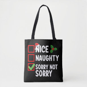 Schöne Unartige Entschuldigung Keine Weihnachtslis Tasche