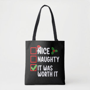 Schöne Unartige Es War Es Wert Weihnachtsliste Tasche