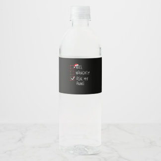 Schöne Unartige Frag Meine Tante Weihnachtsliste X Wasserflaschenetikett
