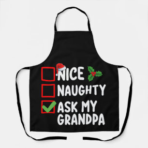 Schöne Unartige Frag Meinen Opa Weihnachtsliste Fa Schürze