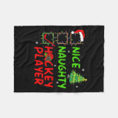 Schöne Unartige Hockeyspieler Checkliste Weihnacht Fleecedecke (Vorderseite (Horizontal))