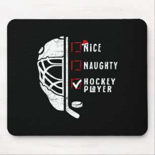 Schöne unartige Hockeyspielerliste Weihnachten San Mousepad