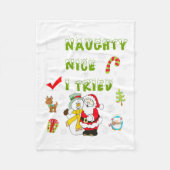 Schöne Unartige Ich Habe Versucht Frohe Weihnachte Fleecedecke (Vorderseite)