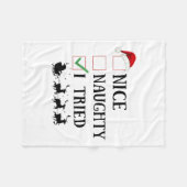 Schöne Unartige Ich Habe Versucht Lustige Weihnach Fleecedecke (Vorderseite (Horizontal))