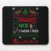 Schöne Unartige Ich schwöre Ich habe Lustige Weihn Mousepad (Vorne)