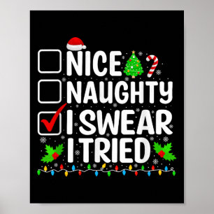 Schöne Unartige Ich schwöre Ich habe Xmas-Pyjamas  Poster