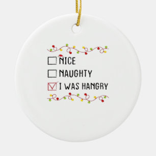 Schöne Unartige Ich War Hungrig Liste Weihnachten Keramik Ornament