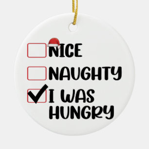 Schöne Unartige Ich War Hungrig Weihnachtsliste Keramik Ornament