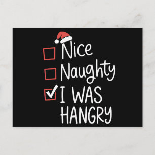 Schöne Unartige Ich war Hungrig Weihnachtsliste Xm Feiertagspostkarte