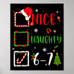 Schöne Unartige Liste 67 Weihnachten Brainrot Lust Poster