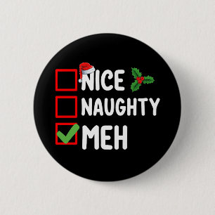 Schöne Unartige Meh Lustige Weihnachtsliste Feiert Button