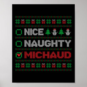 Schöne Unartige Michaud Weihnachtsliste Hässlich Poster