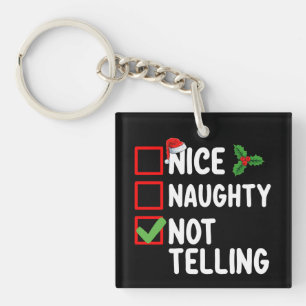 Schöne Unartige Nicht Sagen Weihnachtsliste Feiert Schlüsselanhänger