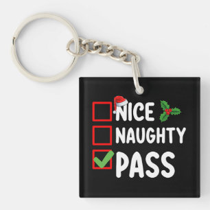 Schöne Unartige Pass Weihnachtsliste Familie Urlau Schlüsselanhänger
