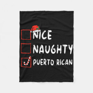 Schöne unartige puerto-ricanische Weihnachten Puer Fleecedecke