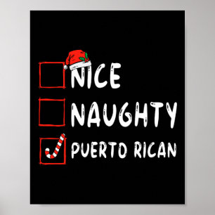 Schöne unartige puerto-ricanische Weihnachten Puer Poster