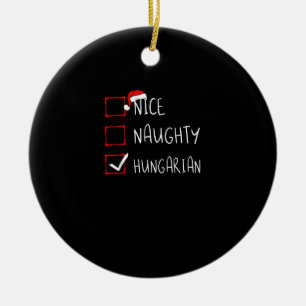 Schöne unartige ungarische Weihnachtsbräuche Keramik Ornament