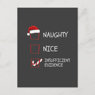 Schöne Unartige Unzureichende Beweise Weihnachtsma Feiertagspostkarte