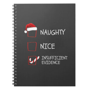 Schöne Unartige Unzureichende Beweise Weihnachtsma Notizblock