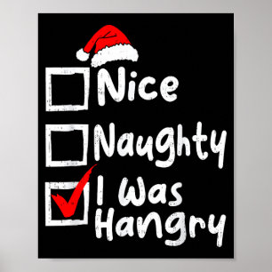 Schöne Unartige War Hungrig Lustige Weihnachtslist Poster