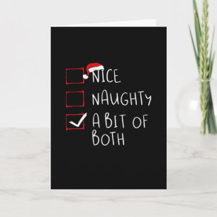 Schöne Unartige Weihnachtsmannmütze Humor Stimmung Karte