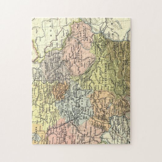 Schöne und antike Karte Europas Puzzle (Vertikal)