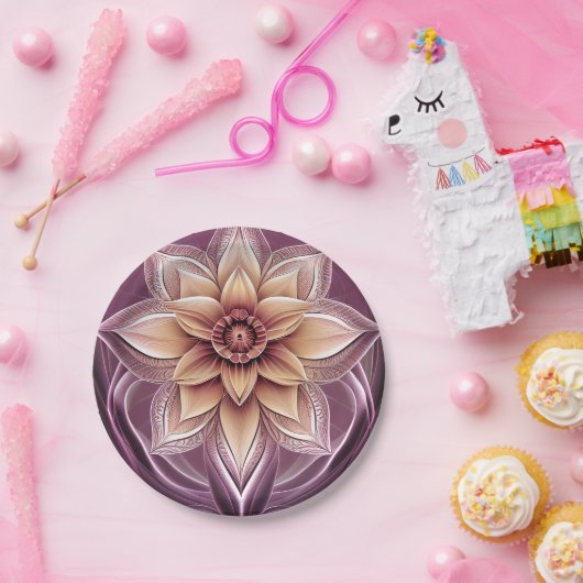 Schöne und Atemberaubende Moderne Fantasy Lotus Bl Pappteller (Party)