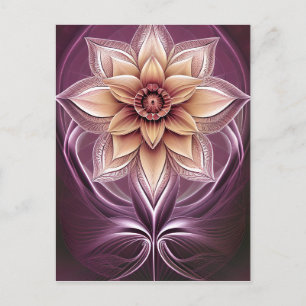 Schöne und Atemberaubende Moderne Fantasy Lotus Bl Postkarte